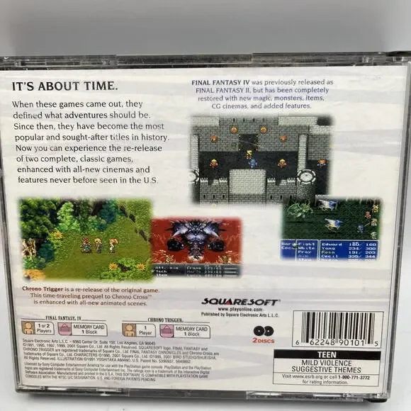 Final Fantasy Chronicles Black Label Playstation 1 PS1 CIB Complete Tested